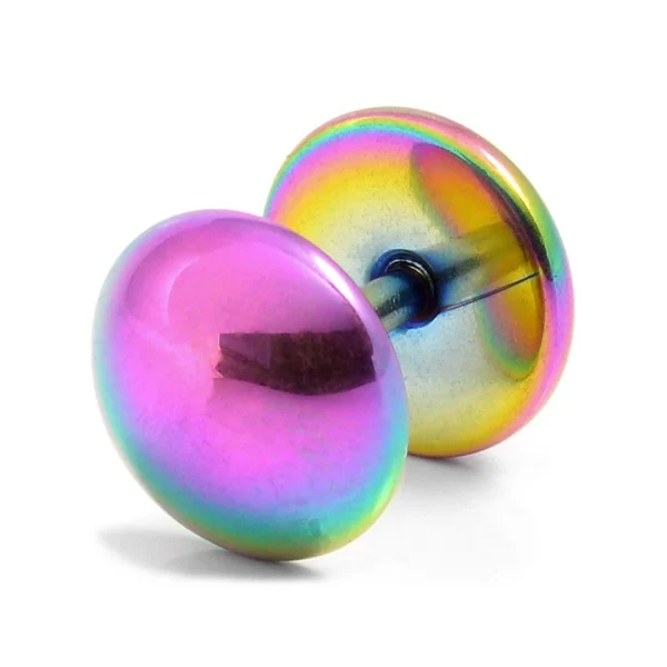 Fort Tempus Clou D’oreille Circulaire Arc-en-ciel De 8mm Nouvelle tendance 1