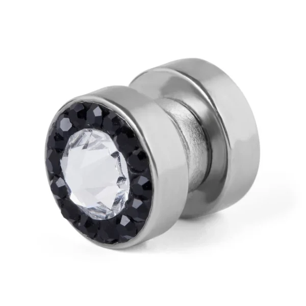 Fort Tempus Boucle D’oreille Magnétique à Cristaux Noirs Et Translucides De 8 Mm boutique en ligne 1