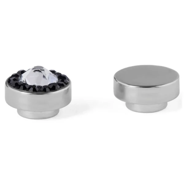 Fort Tempus Boucle D’oreille Magnétique à Cristaux Noirs Et Translucides De 8 Mm boutique en ligne 3