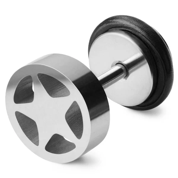Lucleon Boucle D’oreille L’étoile En Acier Argenté pas cher 1