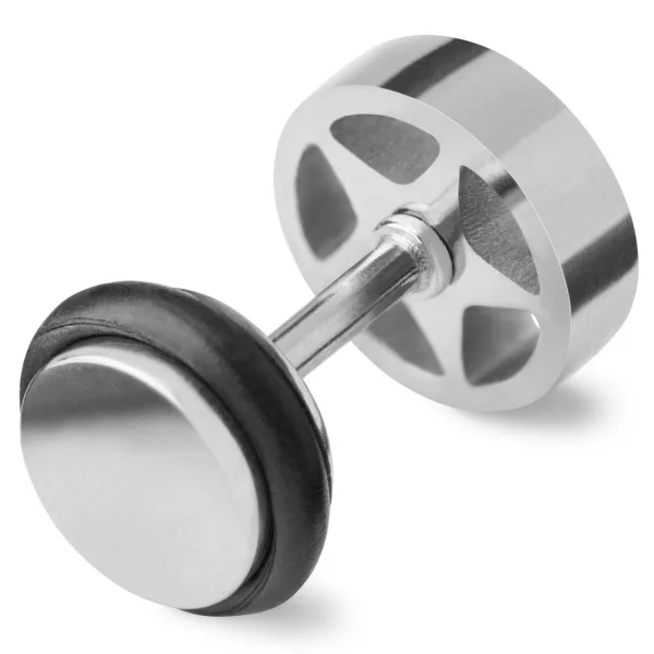 Lucleon Boucle D’oreille L’étoile En Acier Argenté pas cher 3
