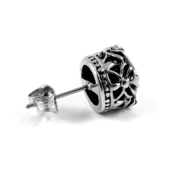 Vente Fort Tempus Boucle D’oreille Noire “Royal” 9mm 3