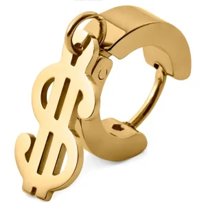 marque pas cher en ligne Otsu Boucle D’oreille Dorée Floyd à Pendentif Dollar 11