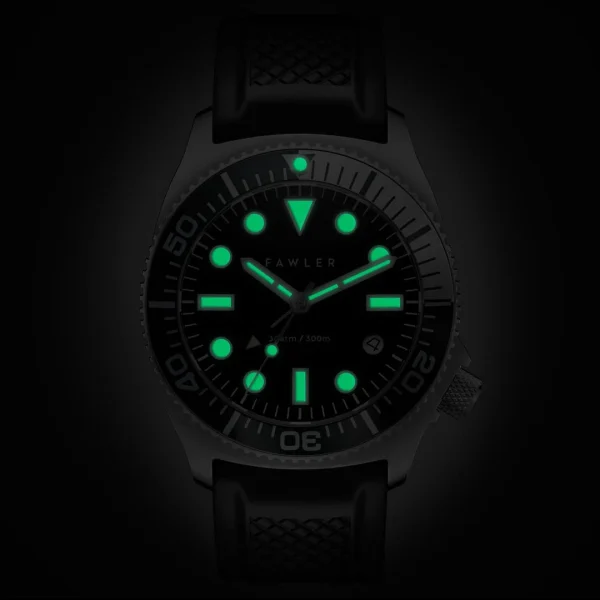 fashion pas cher Fawler Alon | Montre De Plongée GMT Noire En Acier Inoxydable 3