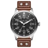 Fawler Apollo | Montre Aviateur En Acier Inoxydable Couleur Noir Et Argent comparez les prix 22