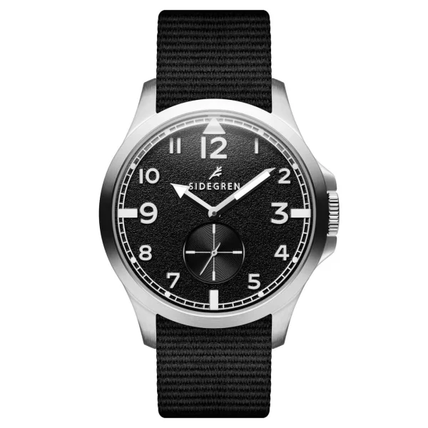 luxe soldes Sidegren Luxor | Montre De Terrain De Style Vintage En Acier Inoxydable Argenté 1