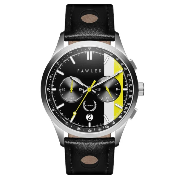 Satisfait ou Remboursé Fawler Monterey | Montre De Course Jaune Et Noire 1