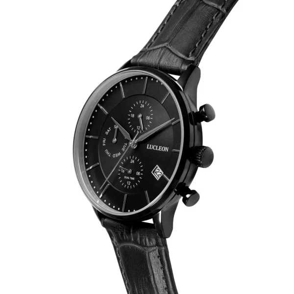 meilleur cadeau Lucleon Montre Lester Ternion En Acier Inoxydable 3