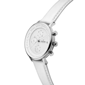 france en ligne Sidegren Solis | Montre Chronographe Blanche à énergie Solaire 14