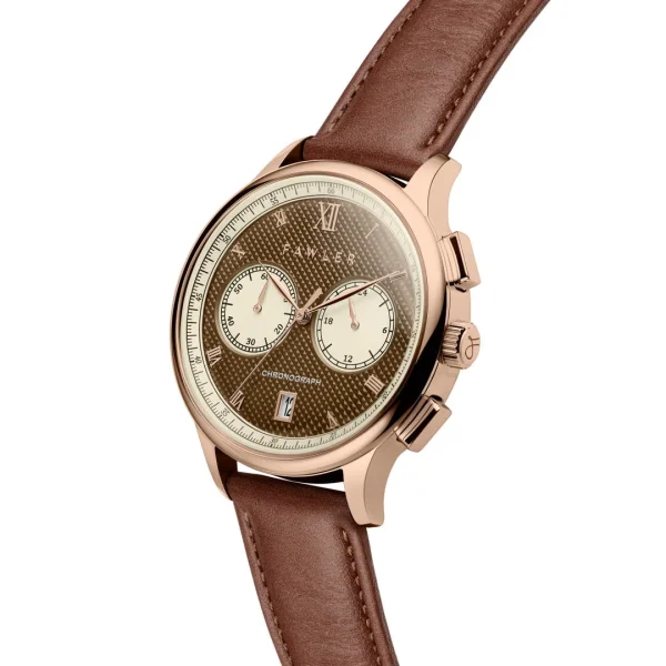 Fawler Cicero | Montre Chronographe Vintage Couleur Or Rose En Série Limitée grande surprise 6