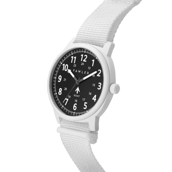 Fawler Scout | Montre Militaire Blanche à Bracelet NATO En Série Limitée vente pas cher en ligne 6