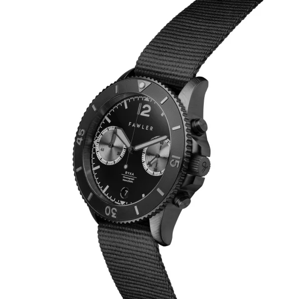 Fawler Ryka | Montre Militaire De Plongée Noire En Série Limitée économies garanties 6