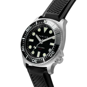 fashion pas cher Fawler Alon | Montre De Plongée GMT Noire En Acier Inoxydable 12