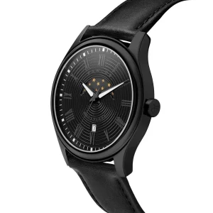Fawler Imperator | Montre à Phases De Lune En Acier Inoxydable Noir grande qualité 12