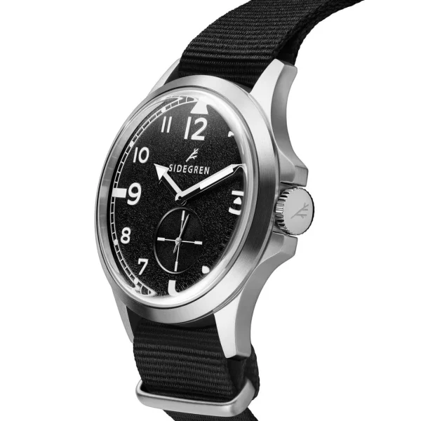 luxe soldes Sidegren Luxor | Montre De Terrain De Style Vintage En Acier Inoxydable Argenté 5