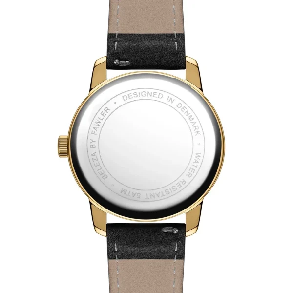 Fawler Beleza | Montre En Acier Inoxydable Doré Et Marbre Noir Distributeur Officiel 4