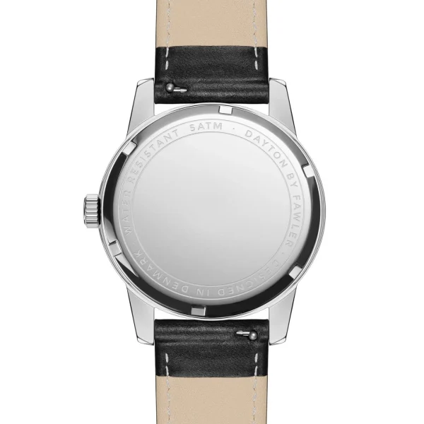 Fawler Dayton | Montre En Acier Inoxydable Argenté Avec Cadran Noir Texturé excellents soldes 5