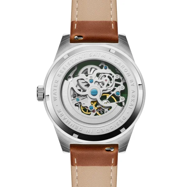 Arkai Caron | Montre Squelette Automatique En Acier Inoxydable Vert Et Argenté REMISE 5