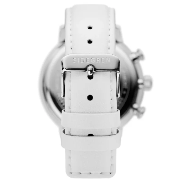 france en ligne Sidegren Solis | Montre Chronographe Blanche à énergie Solaire 7