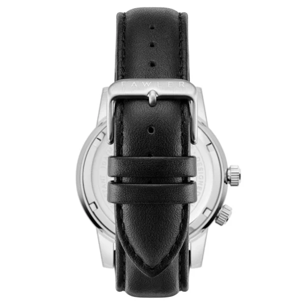 Fawler Gentium | Montre GMT à Heure Universelle En Acier Inoxydable Noir Officielle 6