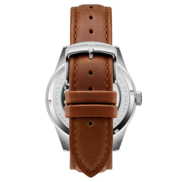 Arkai Caron | Montre Squelette Automatique En Acier Inoxydable Vert Et Argenté REMISE 6