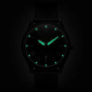 Fawler Imperator | Montre à Phases De Lune En Acier Inoxydable Noir grande qualité 10