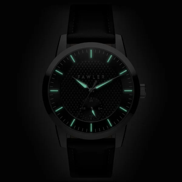 Fawler Dayton | Montre En Acier Inoxydable Argenté Avec Cadran Noir Texturé excellents soldes 3