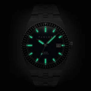 marques pas cher Fawler Emeritus | Montre En Acier Inoxydable à Lunette Noire 10