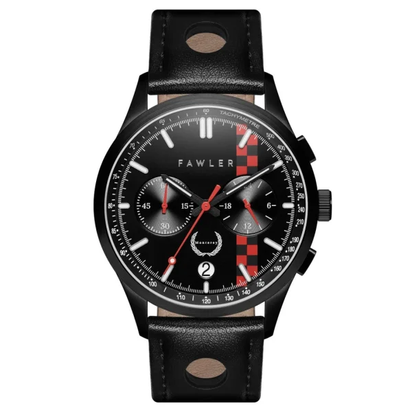 livraison la plus rapide Fawler Monterey | Montre De Course Noire En édition Limitée 1