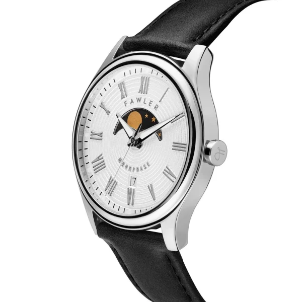 Fawler Imperator | Montre à Phases De Lune En Acier Inoxydable Argenté boutique en ligne france 4