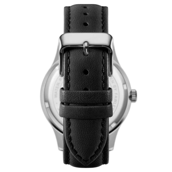boutique pas cher Fawler Adrien | Montre En Acier Inoxydable Et émail Noir 6