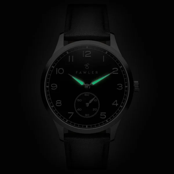boutique pas cher Fawler Adrien | Montre En Acier Inoxydable Et émail Noir 3