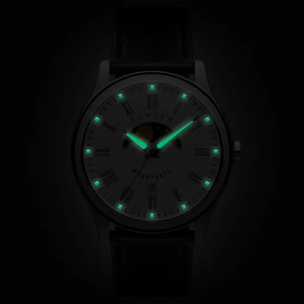 Fawler Imperator | Montre à Phases De Lune En Acier Inoxydable Argenté boutique en ligne france 3