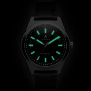 Neuve avec étiquette Arkai Caron | Montre Squelette Automatique En Acier Inoxydable Noir Et Argenté 9