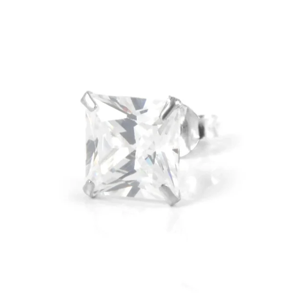 marque pas cher Lucleon Boucle D’oreille Carré En Zircone – 10 Mm 1