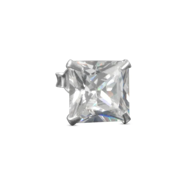 marque pas cher Lucleon Boucle D’oreille Carré En Zircone – 10 Mm 4