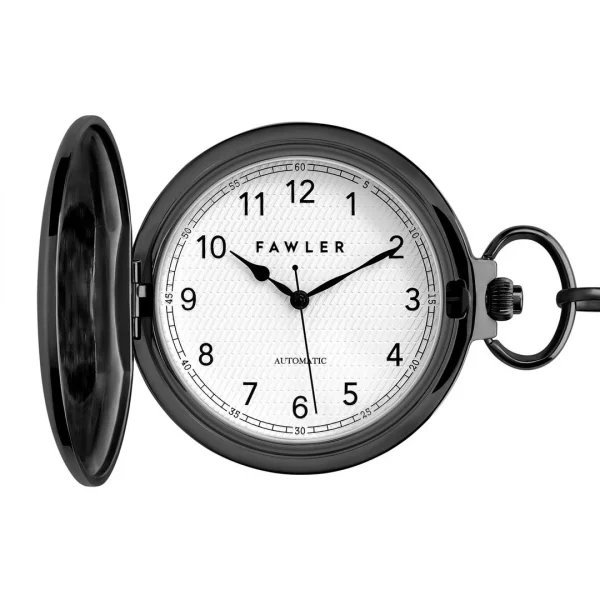 Fawler Eston | Montre De Poche Noire Automatique qualité d’originales 1