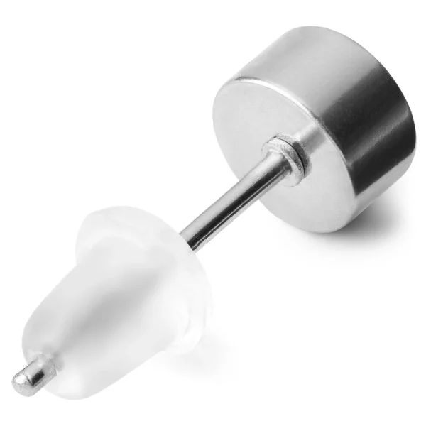 REMISE allant jusqu. Lucleon Clou D’oreille Rond En Métal Argenté Avec Zircone Cubique Noire 5 Mm 3