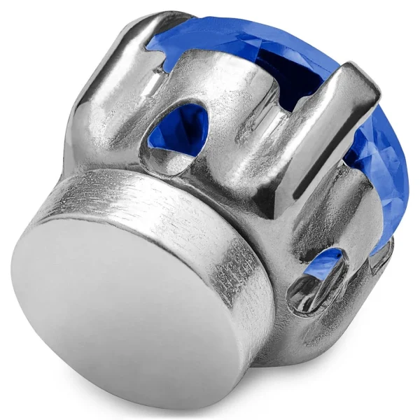 Vente Lucleon Boucle D’oreille Magnétique à Cristal Bleu 3