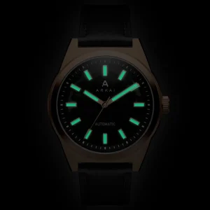 luxe soldes Arkai Caron | Montre Squelette Automatique En Acier Noir Et Or Rose 9