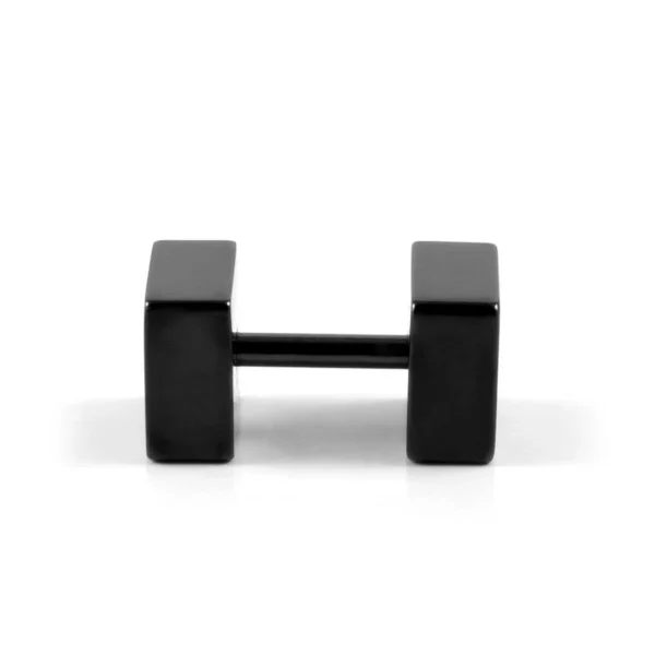 Lucleon Boucle D’oreille Noire Forme Stud Carré Livraison rapide 3