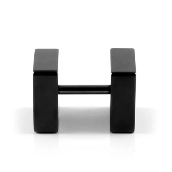 Lucleon Boucle D’oreille Noire Forme Plug 8mm Livraison gratuite 3