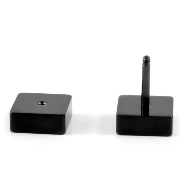 Lucleon Boucle D’oreille Noire Forme Plug 8mm Livraison gratuite 4