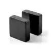 De Qualité Lucleon Boucle D’oreille Noire Forme Stud Carré 10mm 11