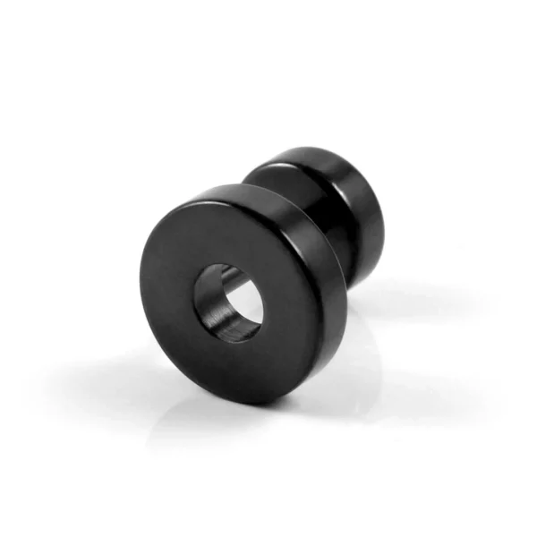 soldes ligne Lucleon Boucle D’oreille Noire Stud Forme Cercle 8mm 1