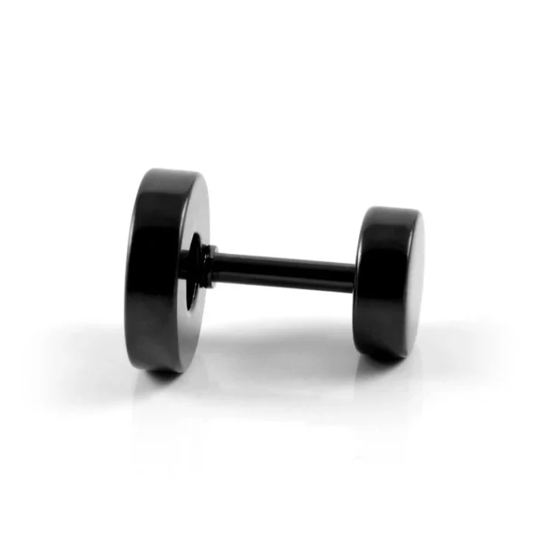 soldes ligne Lucleon Boucle D’oreille Noire Stud Forme Cercle 8mm 3
