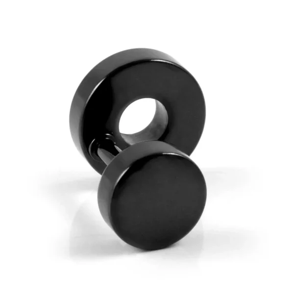 soldes ligne Lucleon Boucle D’oreille Noire Stud Forme Cercle 8mm 4