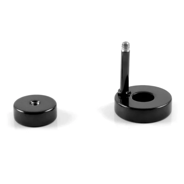 soldes ligne Lucleon Boucle D’oreille Noire Stud Forme Cercle 8mm 5