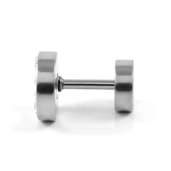 Lucleon Boucle D’oreille Stud Rond Cristal 8mm ultratendance 3