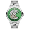 Seizmont Dante II | Montre Squelette Argentée à Cadran Vert Top ventes 20